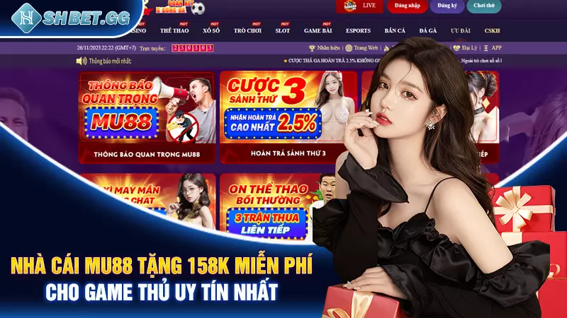 Nhà cái MU88 tặng 158k miễn phí cho game thủ uy tín nhất